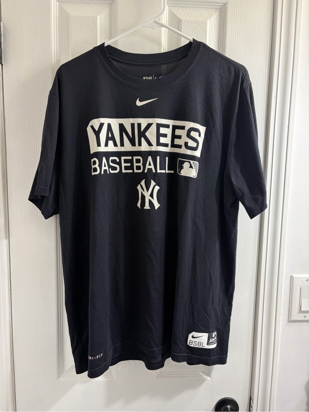 Nike Yankees Baseball T-Shirt - Black & White